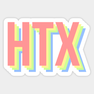 HTX in rainbow Sticker